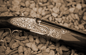 An English Longthorn shotgun